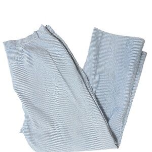 Lauren Active Ralph Lauren Cropped Blue White Seersucker Pants Sz 10 Nautical